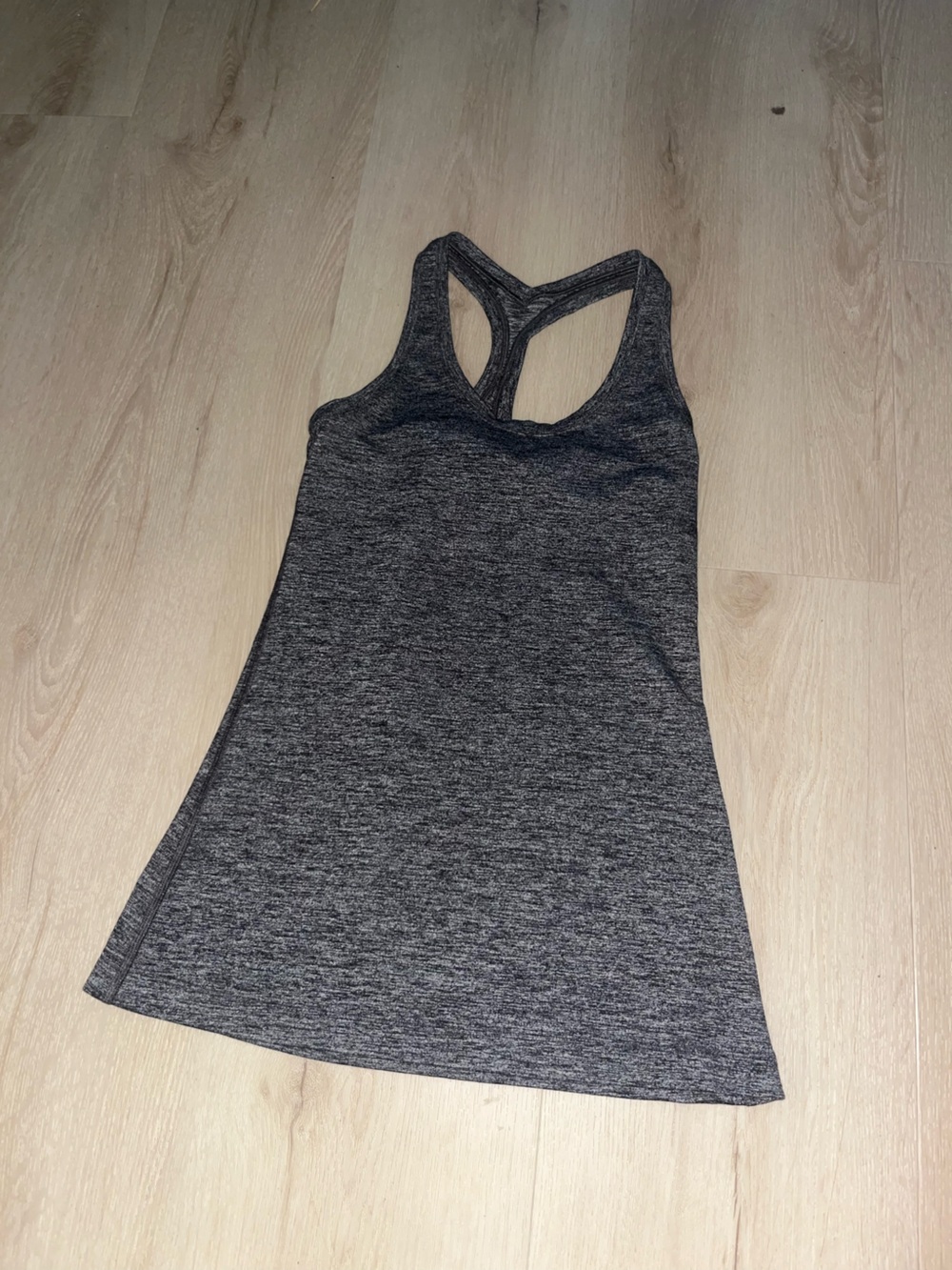 lululemon athletica Heathered Charcoal Racerback Tank